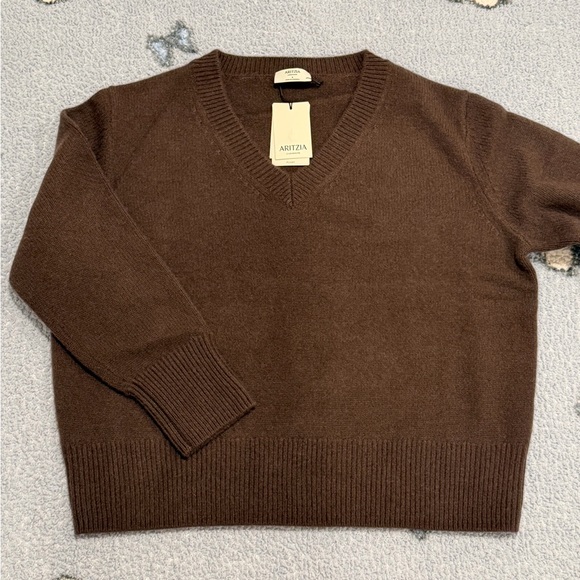 Aritzia Sweaters - Aritzia Women's Crew Neck Sweater in Rich Brown